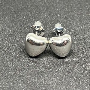 Earrings silver‎ heart